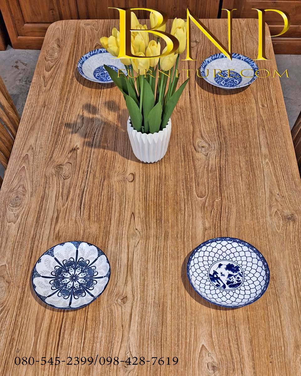 ชุดโต๊ะทานข้าวไม้สักรุ่นเบสซี่