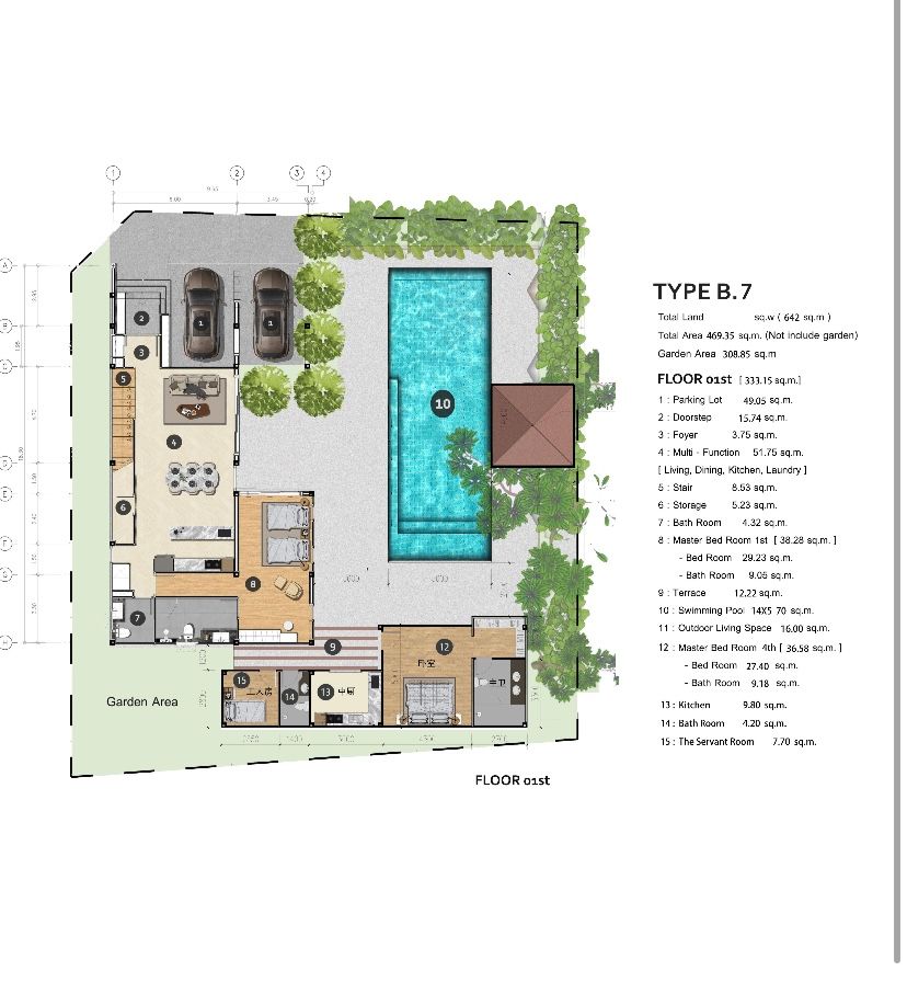 For Sale : Chalong, Luxury Private Pool Villas, 4 bedrooms 5 bathrooms