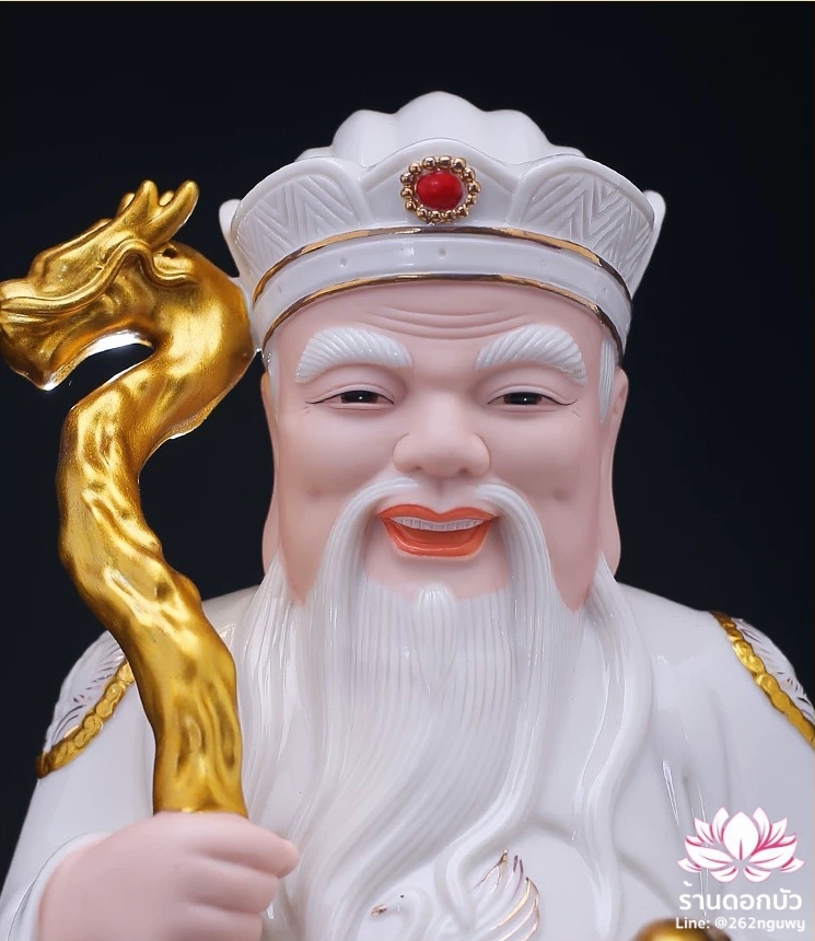 แปะกงแปะม่า ปุนเถ้ากงปุนเถ้าม่า เทพเจ้าที่ตี่จู้เอี๊ยะ ปางนั่งประทับบัลลังก์มังกร ขนาด 8/10/12/14 นิ้ว