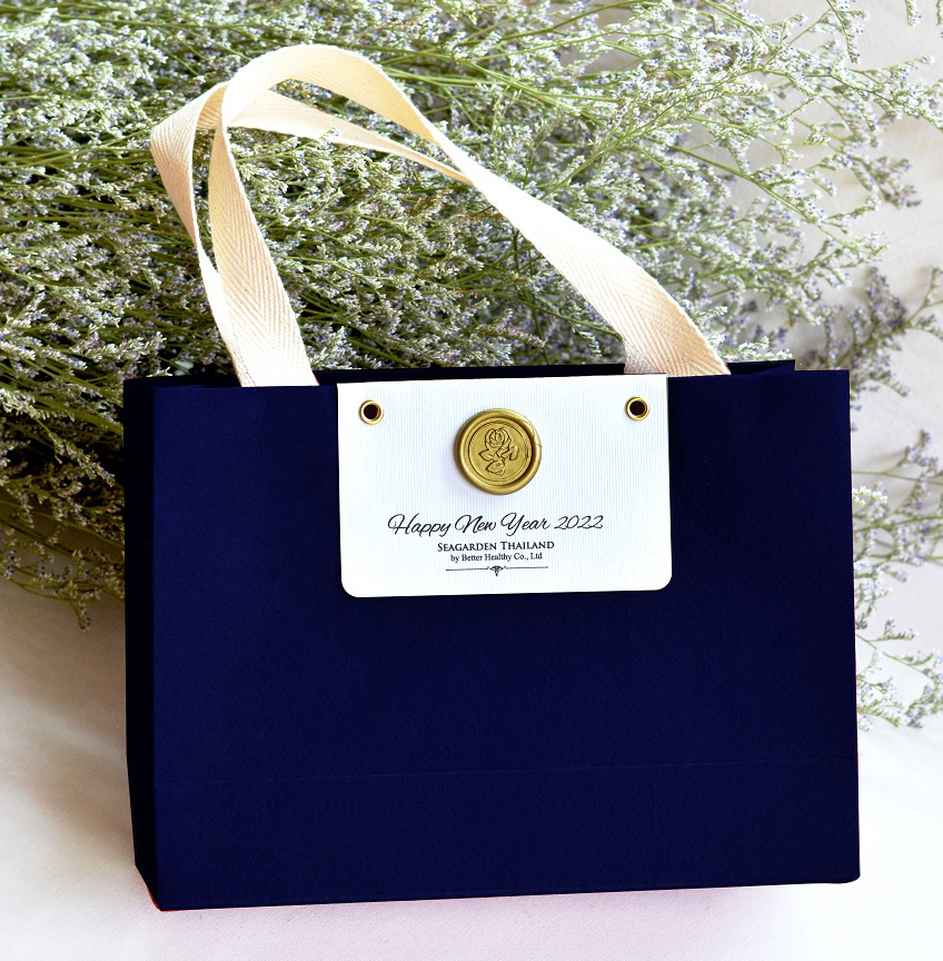 กระเป๋าของขวัญสายสีขาวรุ่น Wax seal stamp มี 6 สี ไม่มีขั้นต่ำ