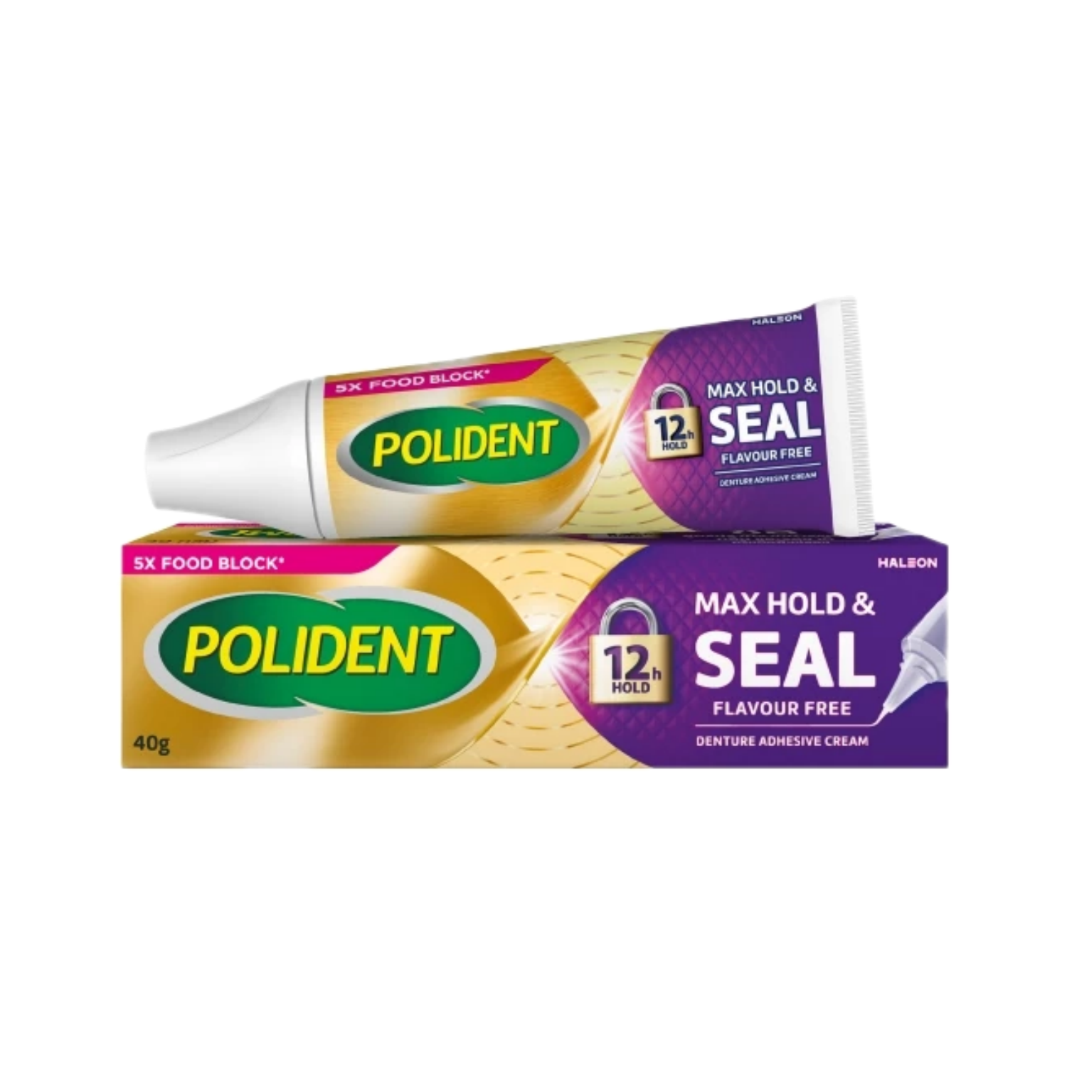 Polident max hold&seal flavour free 40 g.