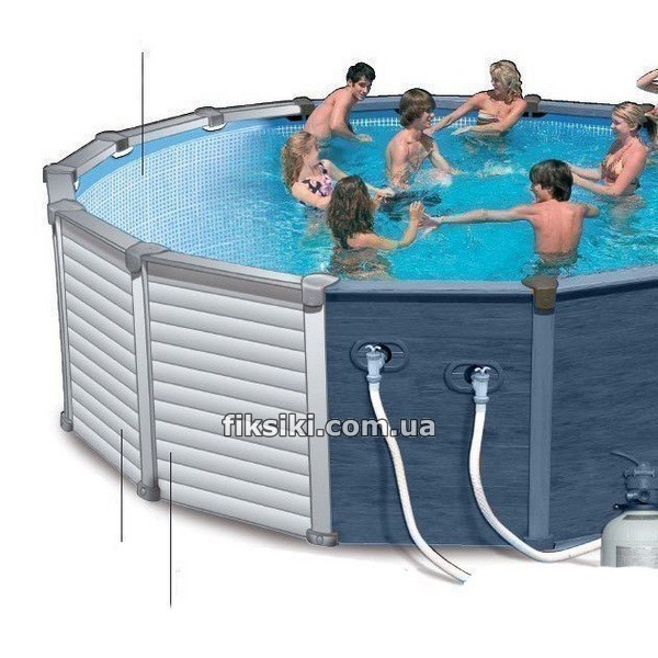 Intex 26384 สระน้ำมีกรอบ ขนาด 478 ซม. x 124 ซม. รุ่นใหม่ล่าสุด มาพร้อมกรอบสระน้ำสวยงาม