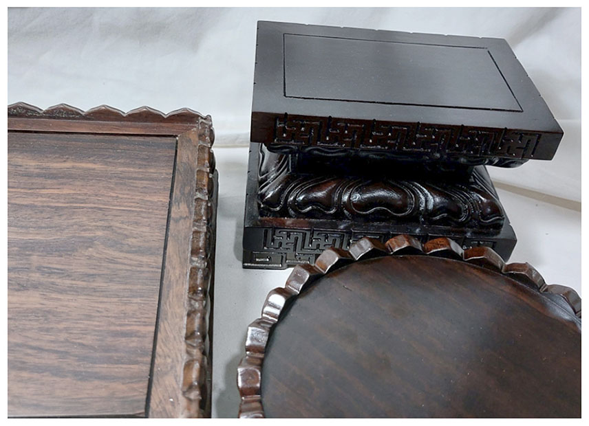 กี๋ ฐานบัว ฐานพระ สไตล์จีน สี่เหลี่ยมจัตุรัส ท๊อป19cm