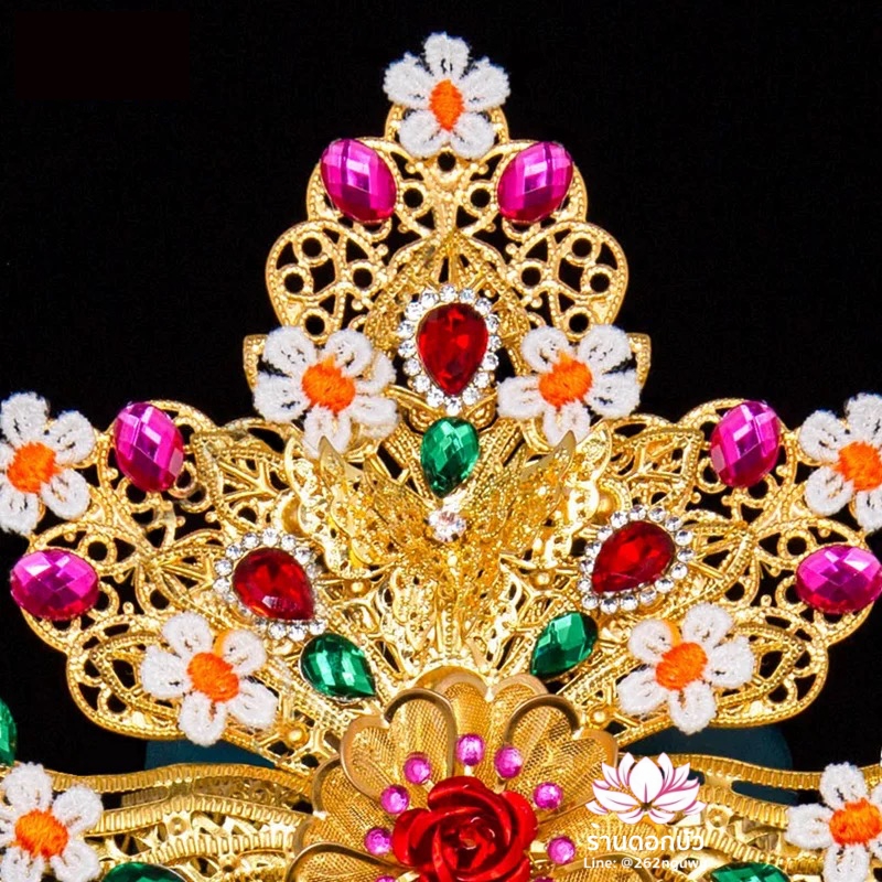 หมวกเทพเจ้าฝ่ายหญิง หมวกเทพนารี หมวกเทวนารี หมวกเจ้าแม่ หมวกพระหญิง หมวกกิมซิ้น หมวกพระจีน