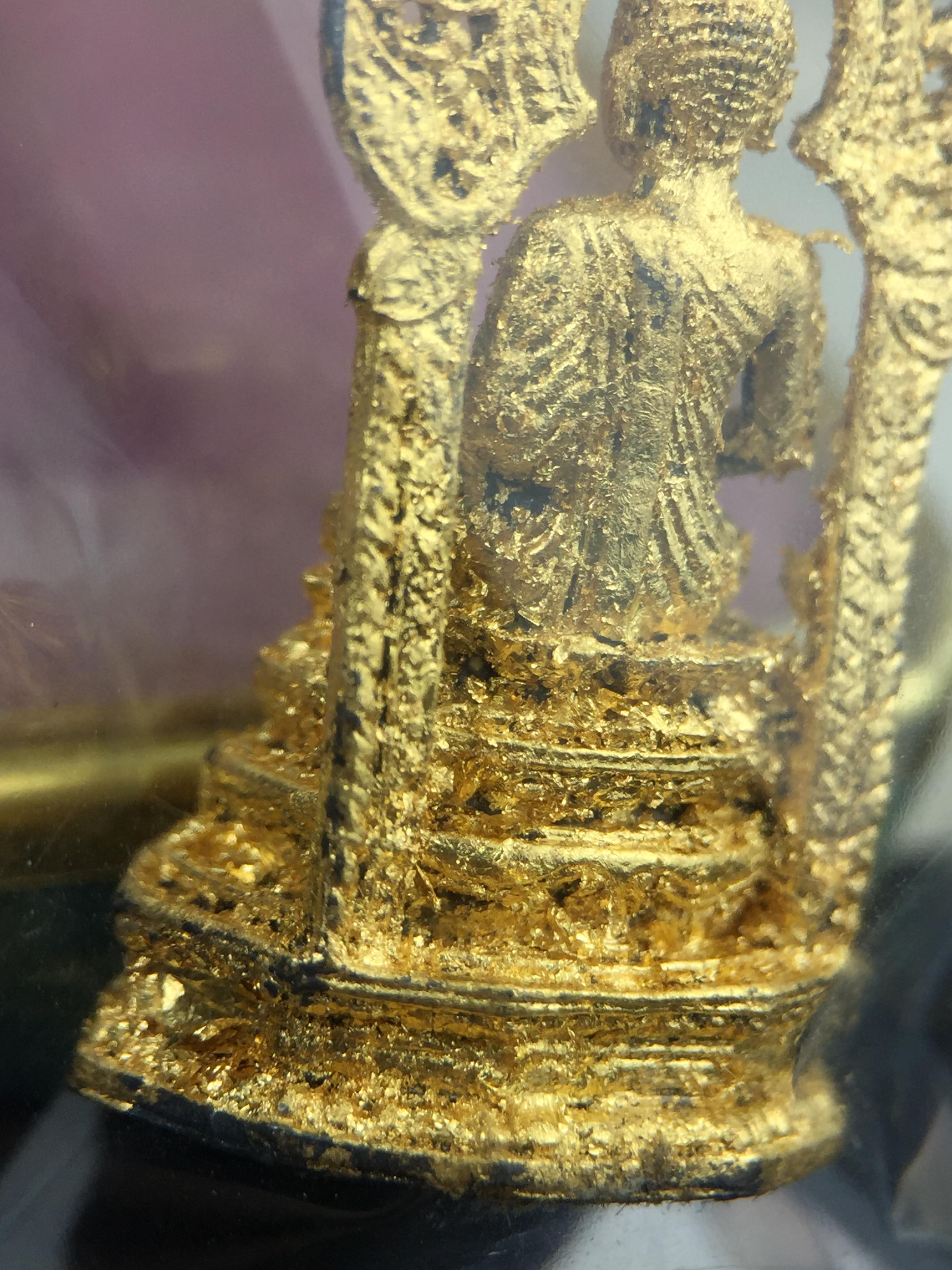 กริ่งพระพุทธนิรันตราย วัดราชประดิษฐสถิตมหาสีมารามราชวรวิหาร สมโภชกรุงรัตนโกสินทร์ 200ปี พ.ศ.2525 เนื้อเงิน (พิธีใหญ่ ในหลวง ร.9 เสด็จร่วมพิธี สมเด็จพระสังฆราชประธานพิธีปลุกเสก)มาพร้อมกล่องบรรจุเดิมและใบอนุโมทนาบุญเดิมครบสมบูรณ์ หายากก(1ใน 209 องค์)