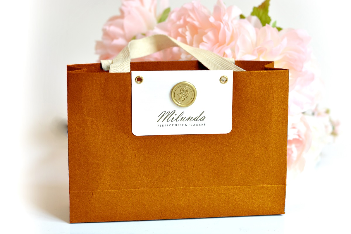 กระเป๋าของขวัญสายสีขาวรุ่น Wax seal stamp มี 6 สี ไม่มีขั้นต่ำ