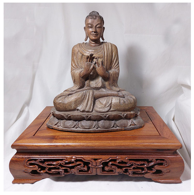 พระไม้เก่าปางปฐมเทศนา งานเก่า-BPT2657-