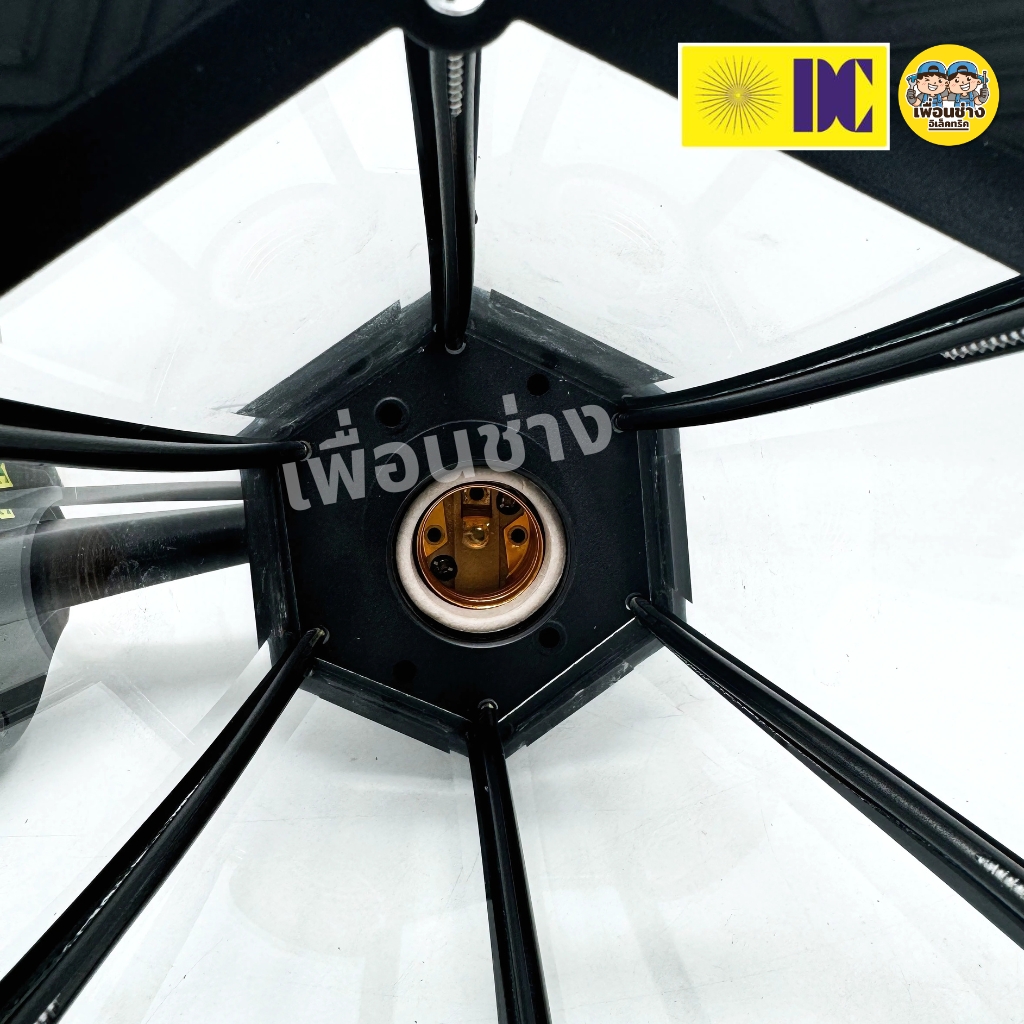 ยี่ห้อ DC รุ่น DCO 9053-W-BK โคมไฟกิ่งภายนอก ใช้กับหลอดขั้ว E27 โคมไฟกิ่งภายนอก โคมไฟภายนอก กันน้ำ IP55