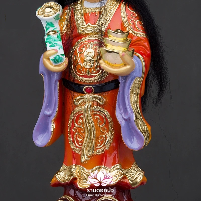 กิมจี่แปะ เทพแห่งคลังสมบัติของนรก พระคลังแห่งยมโลก งานเรซิ่นคุณภาพสูง ขนาด 12/16 นิ้ว