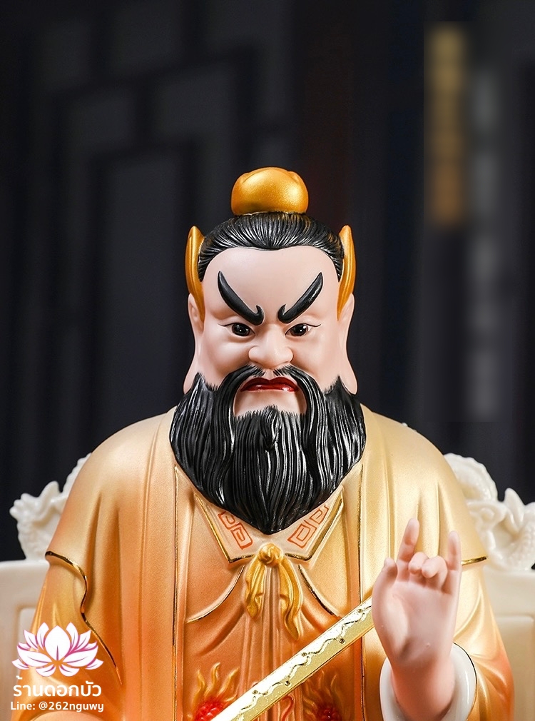 เตียวเทียนซือ เตียวฮู้เทียนซือ จางเทียนซือ ปางนั่งบัลลังก์มังกร งานกระเบื้องฮกเกี้ยน ขนาด 12/16 นิ้ว