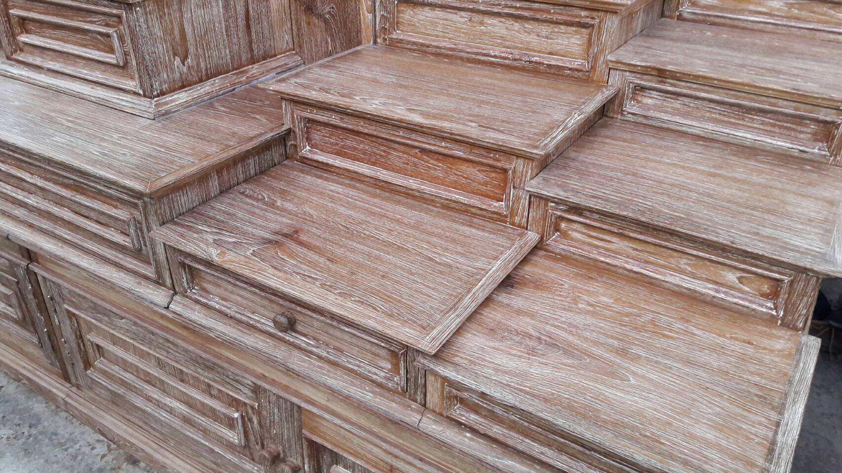 โต๊ะหมู่บูชาขนาดใหญ่ไม้สักแท้ รุ่น ประทานพร