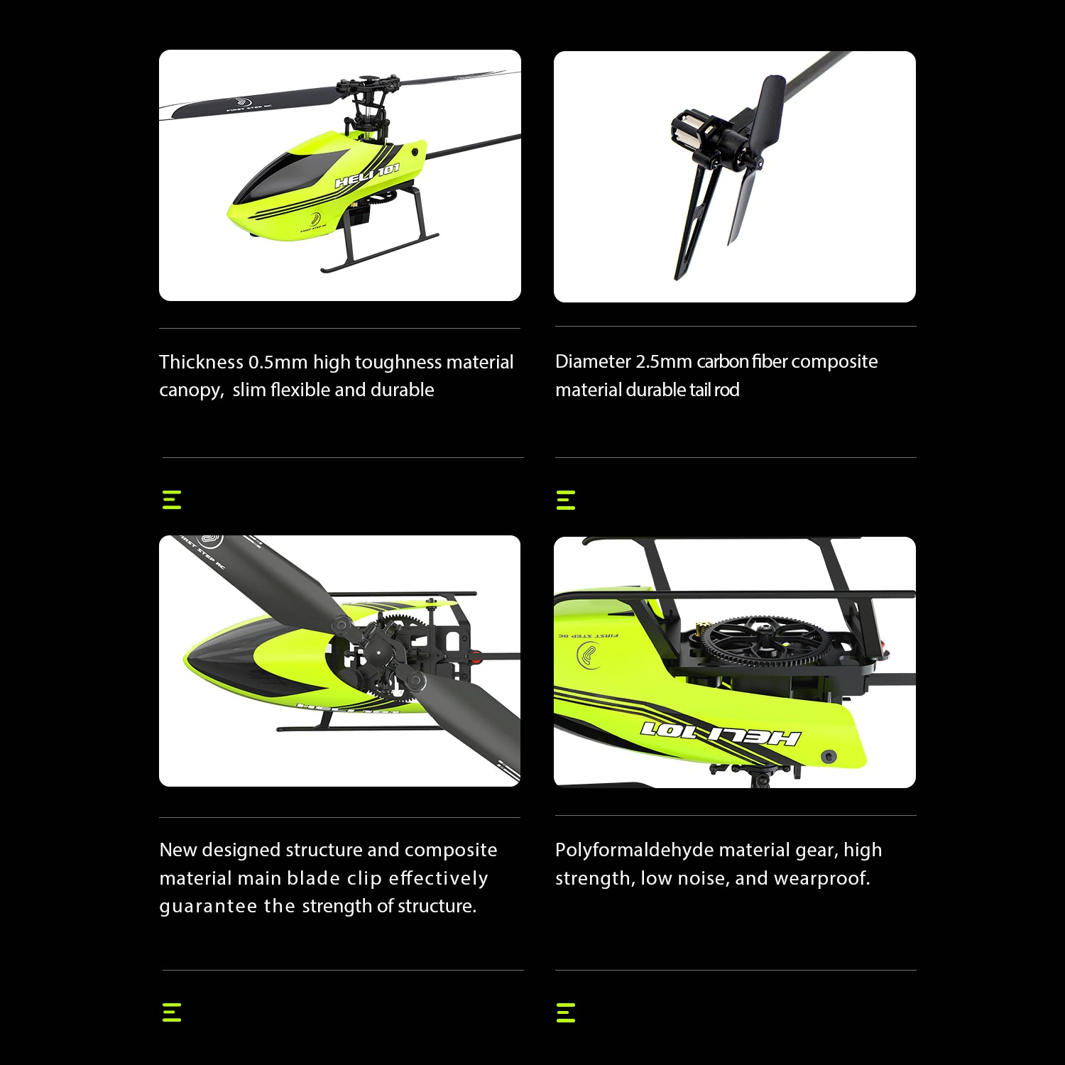เฮลิคอปเตอร์ Heli 101 4CH 6 Axis 2.4GHz บินนาน 15 นาที มีล๊อคความสูงอัตโนมัติ