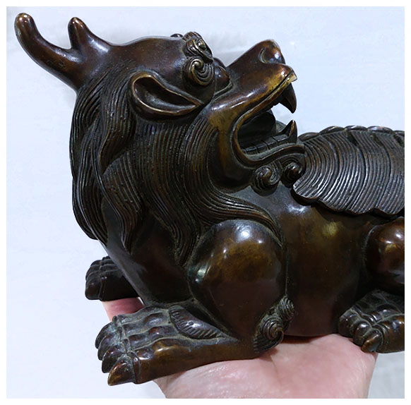 เตากำยาน เตาจุดกำยาน ทองเหลืองสไตล์จีน -มังกร