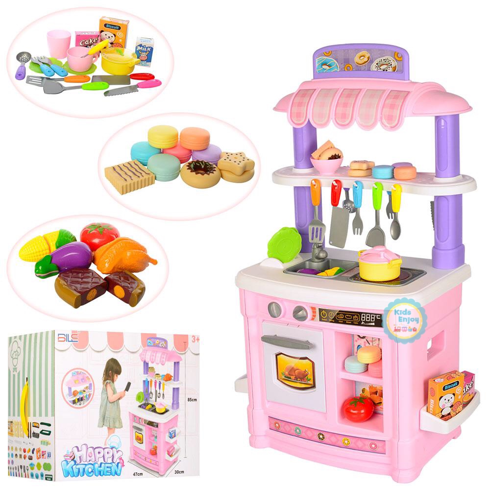 ชุดครัวของเล่น ชุดใหญ่ เตาระบบสัมผัส ก๊อกน้ำไหลได้จริง