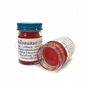 ขี้ผึ้งโอสถทิพย์วัดโพธิ์ 50 กรัม ( แดง )