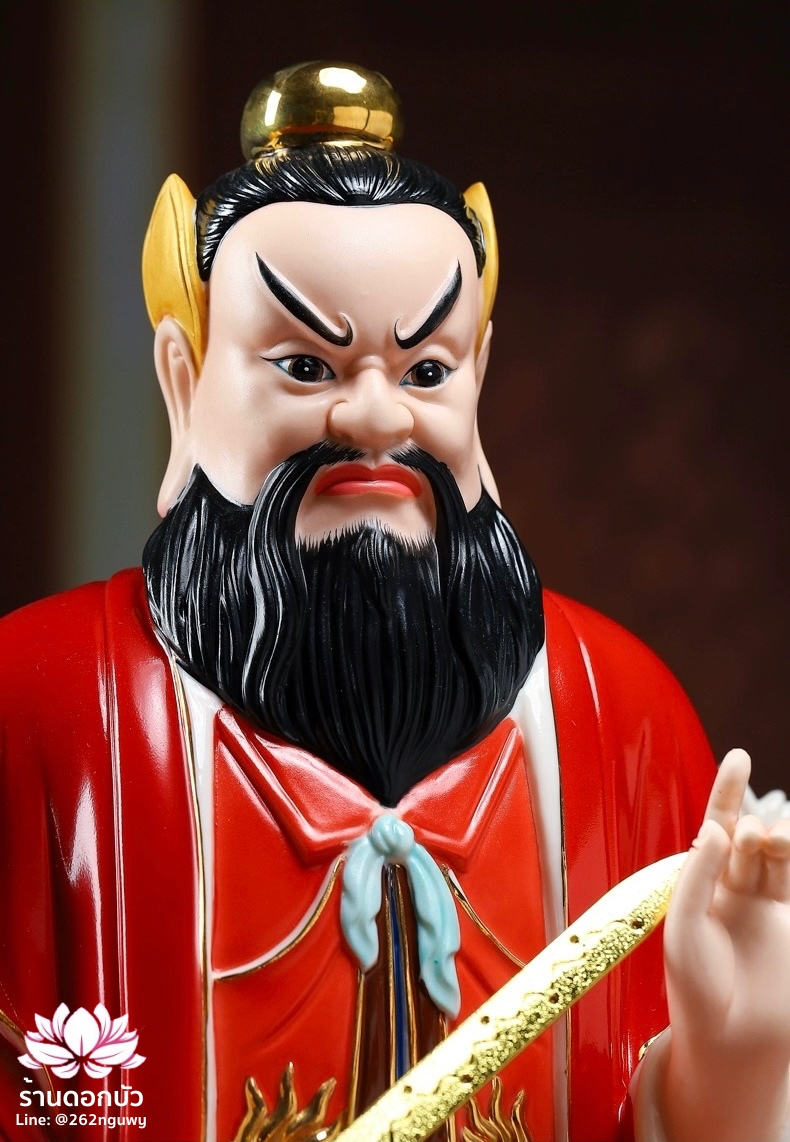 เตียวเทียนซือ เตียวฮู้เทียนซือ จางเทียนซือ ปางนั่งบัลลังก์มังกร งานกระเบื้องฮกเกี้ยน ขนาด 12/16 นิ้ว