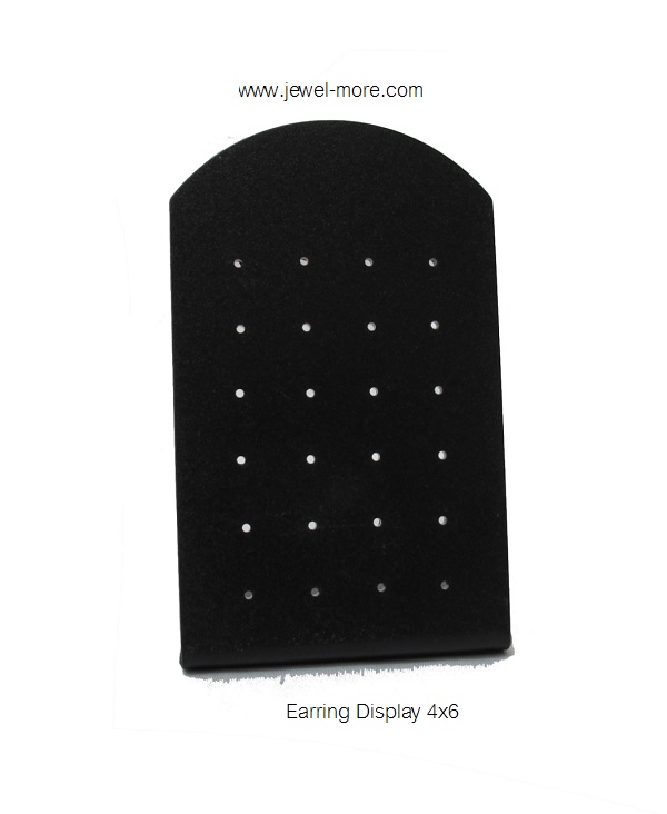 (โหล) แผงโชว์ต่างหู stud 12 คู่ (4x6 รู) (ดำ, ขาวขุ่น)