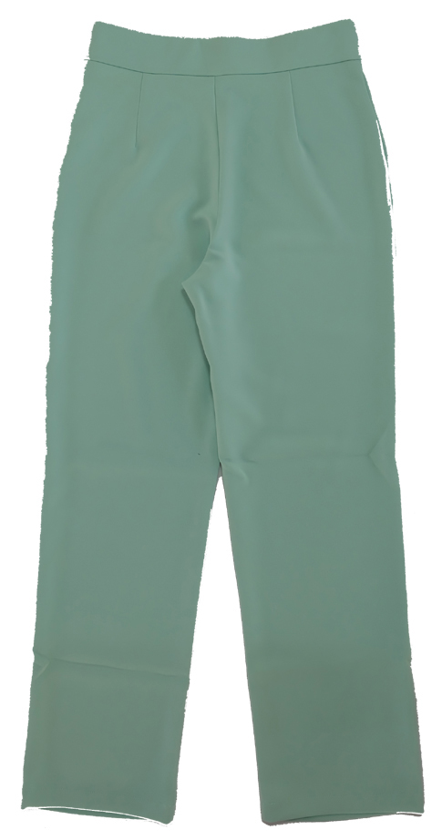 กางเกงขากระบอกเอวสูง ผ้าฮานาโกะ สีเขียวมิ้น Size S M L XL สำเนา