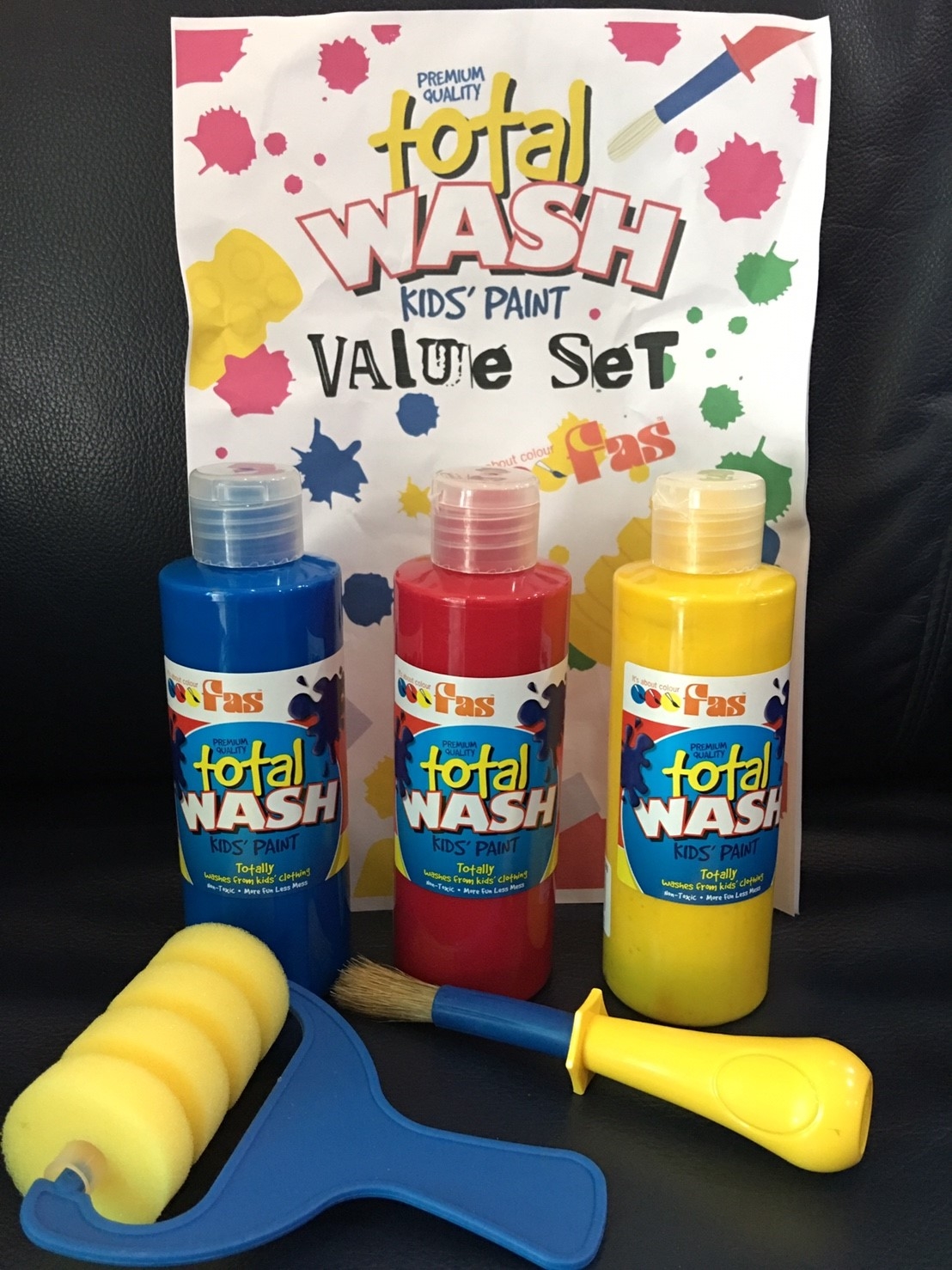 ชุด C- สีโปสเตอร์ Total Wash 250 ml พร้อมแปรงฟองน้ำ