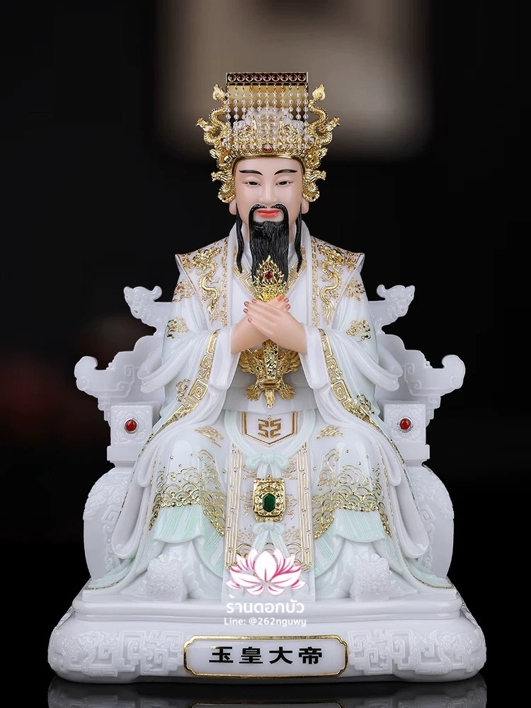 เง็กเซียนฮ่องเต้ หยกอ๋องส่องเต่ และ พระนางซีหวังหมู่ กิมบ้อเนี่ยเนี้ย งานหินอ่อนคุณภาพสูง ขนาด 12/16/19/26 นิ้ว