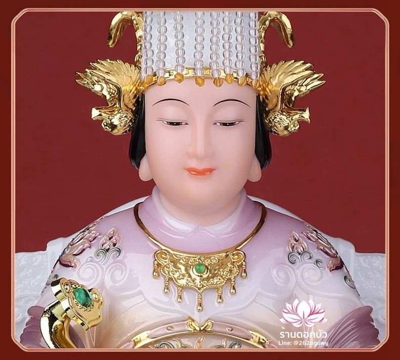 หม่าโจ้ว ม่าจ้อโป๋ เทียนส่งเซ่งโบ้ เทียนโหวเซี่ยบ้อ งานหินอ่อนคุณภาพสูง ขนาด 12/16/19 นิ้ว