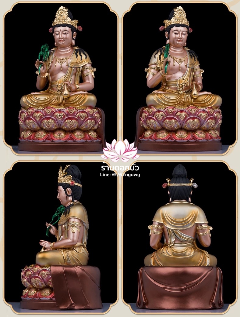 อัษฏมหาโพธิสัตว์ พระโพธิสัตว์แปดพระองค์ งานเรซิ่นคุณภาพสูง ขนาด 16 นิ้ว