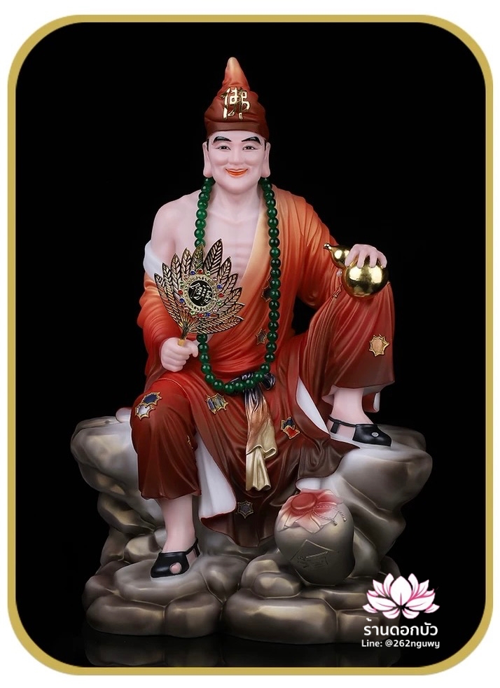 พระอรหันต์จี้กง เต้าจี้ฉานซือ งานหินอ่อนคุณภาพสูง ขนาด 12/16/19/26 นิ้ว