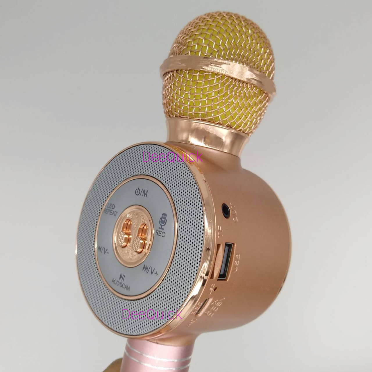 ไมค์คาราโอเกะ เปลี่ยนเสียงได้ ไฟดิสโก้ 5W รุ่น WS-668