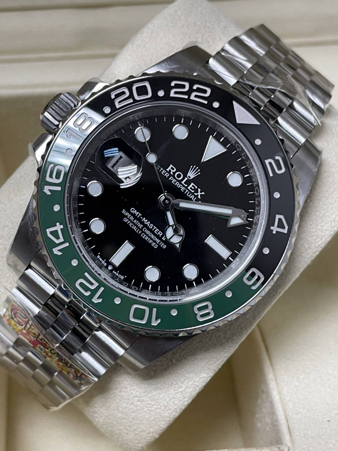 PRE-ORDER ROLEX GMT MASTER II SPRITE CLEAN FACTORY (40MM.) กลไกโคลน ROLEX 3186