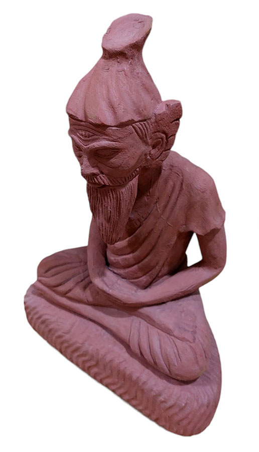 ฤาษี3ตา ไม้สักทำสี สูง37.5cm