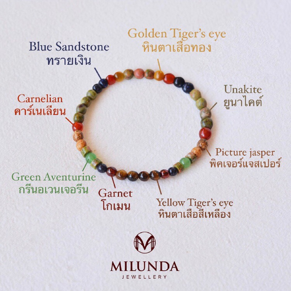 กำไลหินเสริมทรัพย์มั่งคั่ง สำหรับผู้ที่เกิดวันพุธมี 6 แบบ