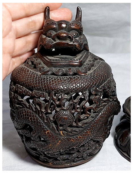 เตากำยาน กระถางกำยาน กระถางธูป ทองเหลืองสไตล์จีน