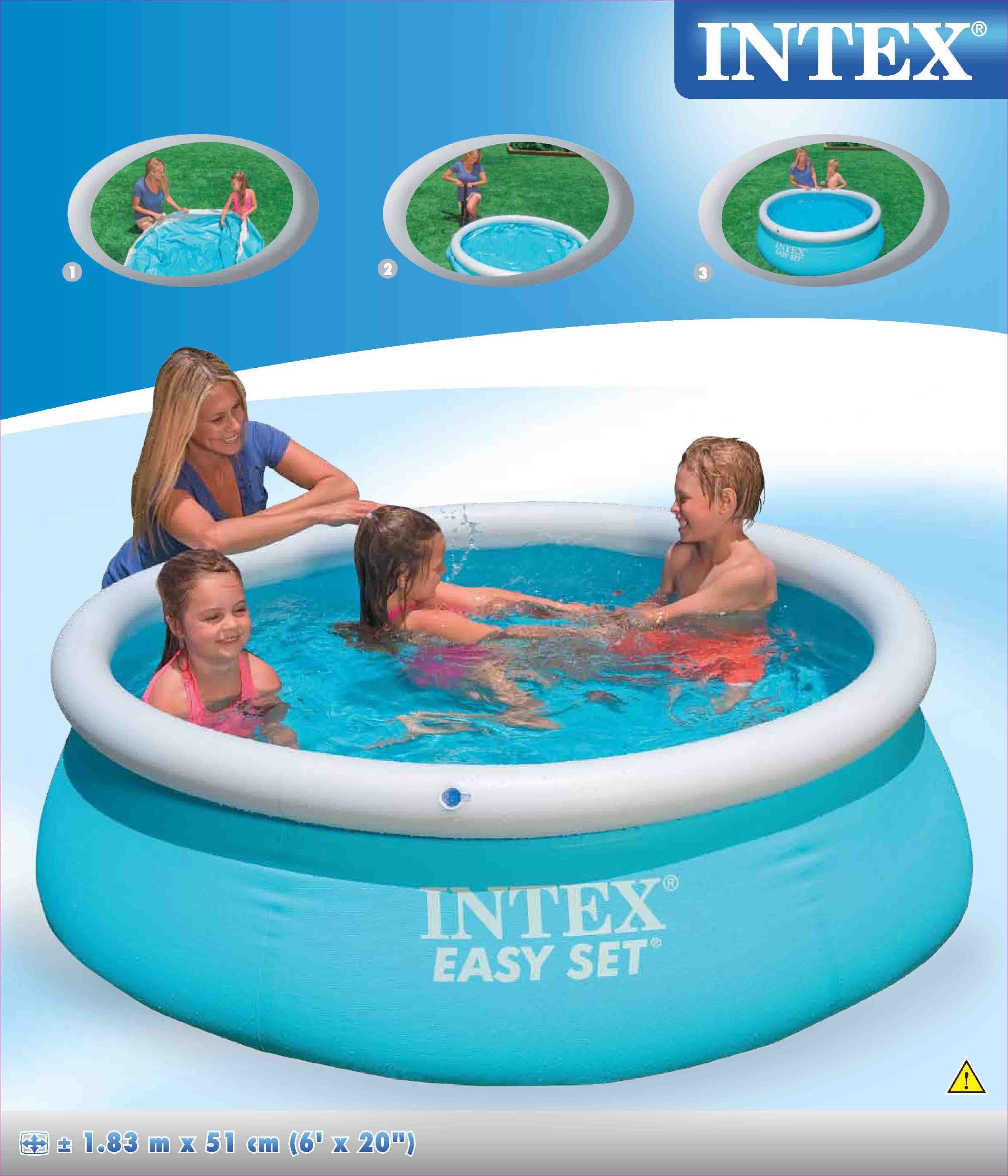 สระน้ำสำเร็จรูป สระน้ำขนาดใหญ่ Intex Easy Set 6 ฟุต 28101