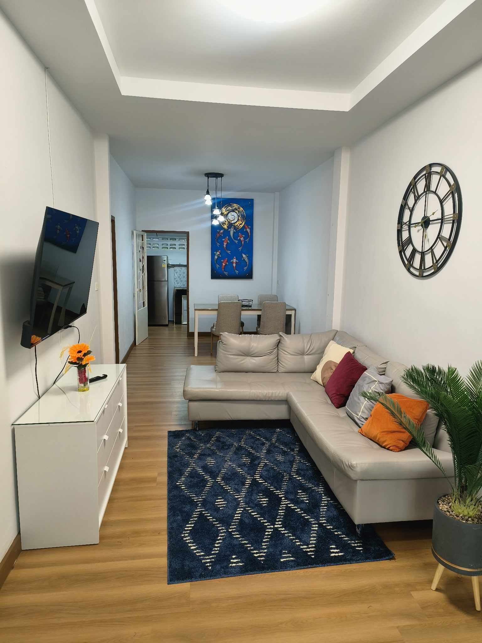 For Rent : Chalong, One-story townhome @Baan Songkun Nabon, 3 Bedrooms 2 Bathrooms