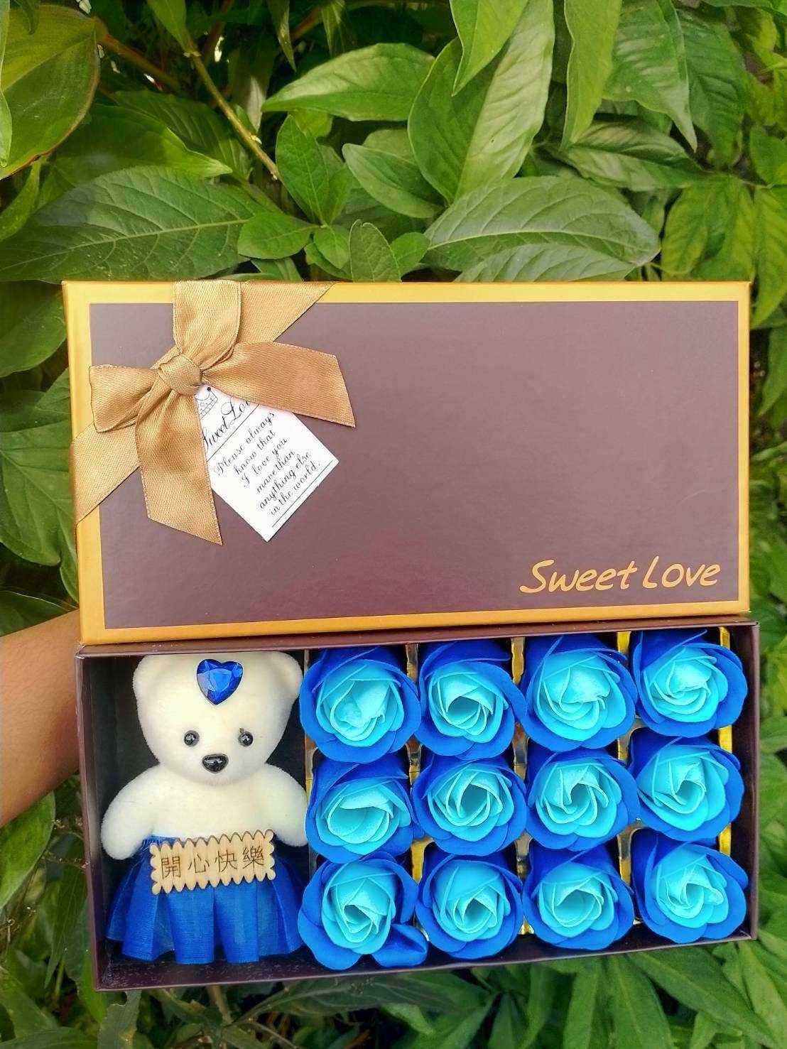 setกุหลาบ พร้อมน้องหมี