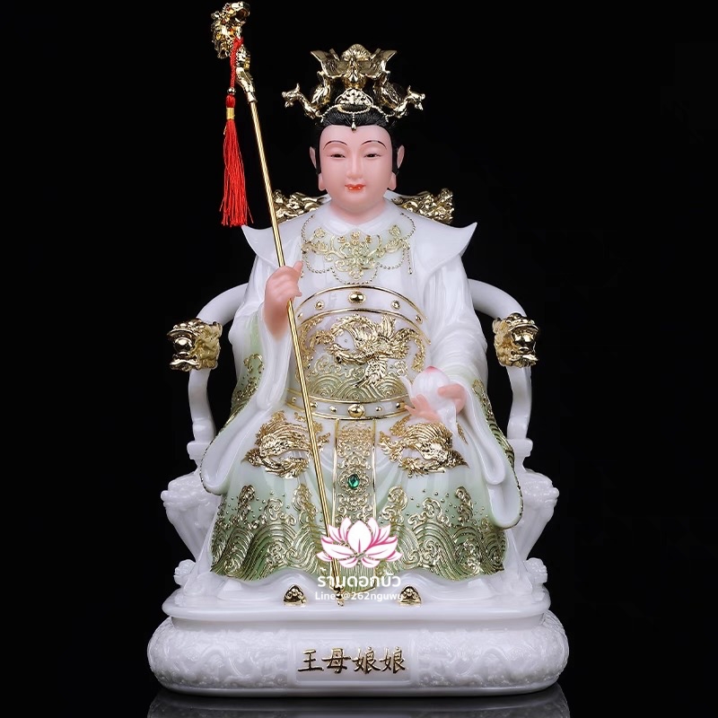 เง็กเซียนฮ่องเต้ หยกอ๋องส่องเต่ และ พระนางซีหวังหมู่ กิมบ้อเนี่ยเนี้ย งานหินอ่อนคุณภาพสูง ขนาด 12/16/19/26 นิ้ว