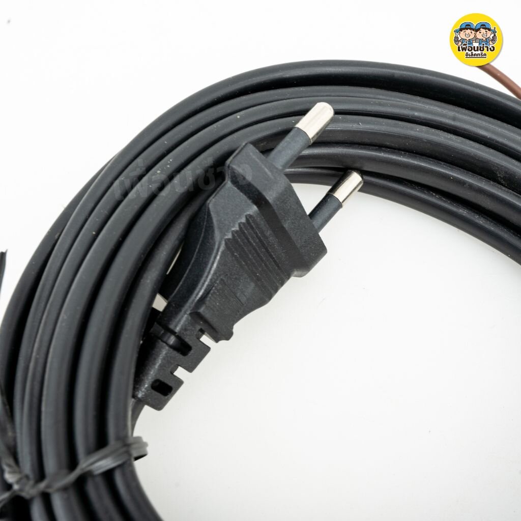 **VKF** SENTOSHI สายไฟ พัดลม สายแบน ขากลม 2/3/5 เมตร ปลั๊กหัวหล่อ 2 ขากลม ขนาด 2x0.5 2x1 สายไฟพร้อมปลั๊ก สายพัดลม ปลั๊กหัวหล่อ