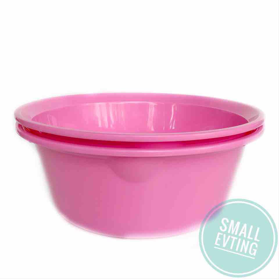 Small Evting กะละมัง พลาสติก Hello Kitty สีชมพู ขนาด 34 ซม. จำนวน 2 ใบ กะละมังพลาสติก ลาย คิตตี้