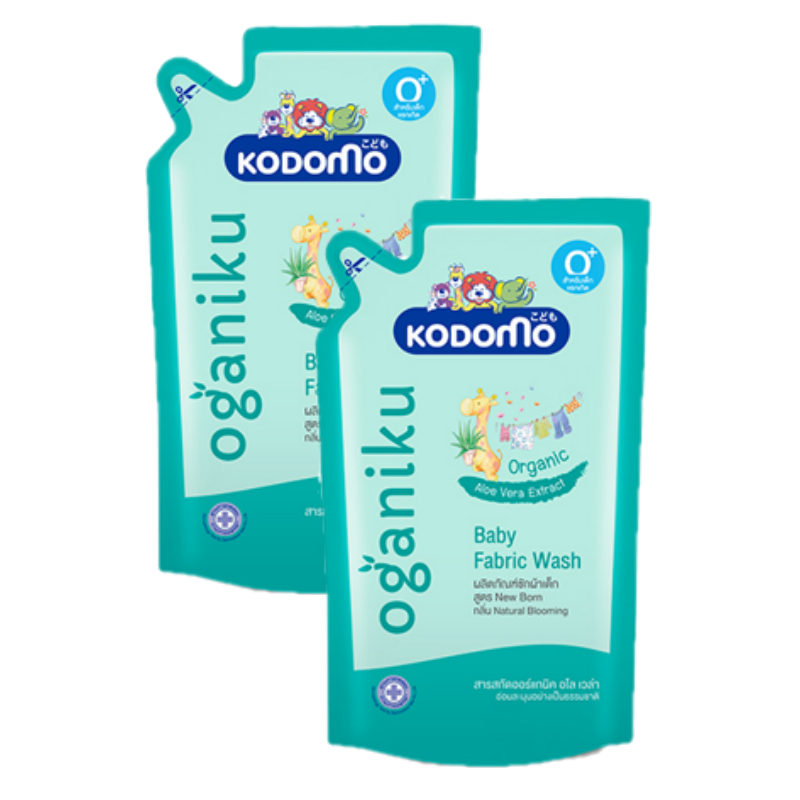 KODOMO โคโดโม น้ำยาซักผ้าเด็ก โอกานิคุ นิวบอร์น กลิ่นเนเชอรัลบลูมมิ่ง 500 มล. (รุ่น 1 แถม 1)