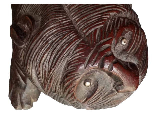 เสือไม้แกะ(มีตำหนิ) งานเก่า ยาว 39cm