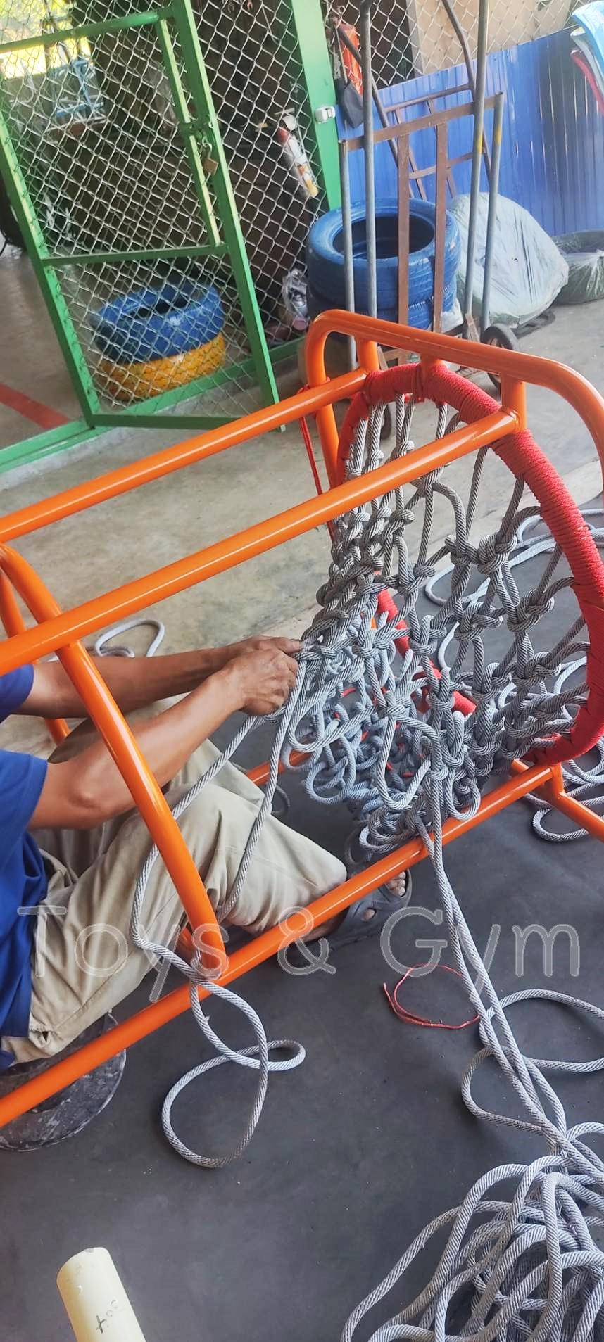 ภาพถ่าย กระบวนการผลิตเครื่องเล่นสนามกลางแจ้ง