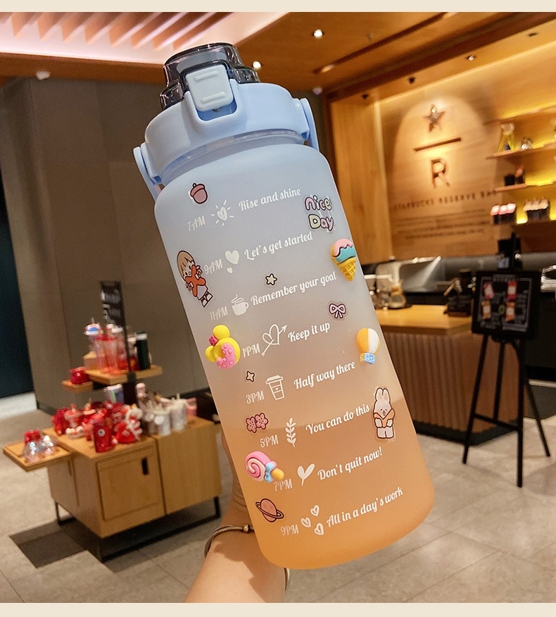 กระบอกน้ำพาสเทลน่ารัก จุ 2 ลิตร