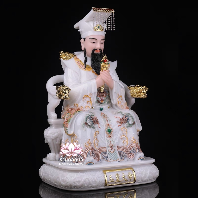 เง็กเซียนฮ่องเต้ หยกอ๋องส่องเต่ และ พระนางซีหวังหมู่ กิมบ้อเนี่ยเนี้ย งานหินอ่อนคุณภาพสูง ขนาด 12/16/19/26 นิ้ว