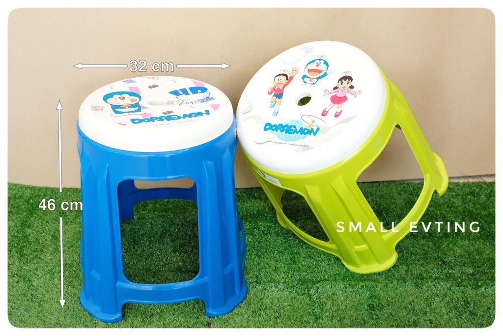 เก้าอี้พลาสติก ลายโดราเอมอน เก้าอี้สูง ทรงกลม Doraemon ลิขสิทธิ์แท้ 100%