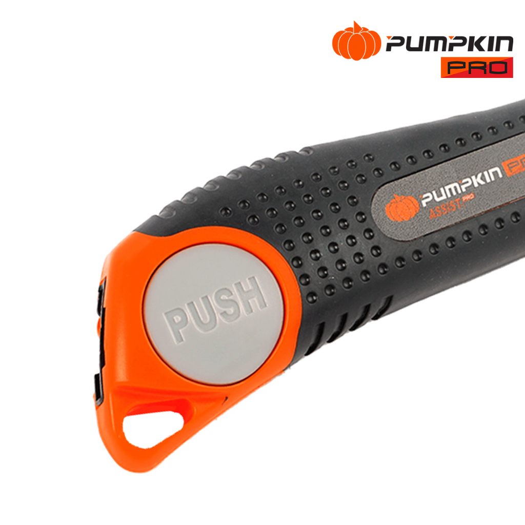 Pumpkin มีดคัตเตอร์ ORIGIN ใบมีดเลเซอร์ สีดำ SK4 รุ่น Push Lock คัตเตอร์ 13135 PTT-OG19P มีด พัมคิน ฟักทอง ใบมีด