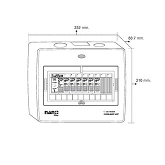 NANO กันฟ้าผ่า กันไฟกระชาก ตู้คอนซูมเมอร์ 6 ช่อง ตู้กันดูด Surge Protective ตู้โหลด ตู้ควบคุมไฟ ตู้คุมไฟ Nano plus