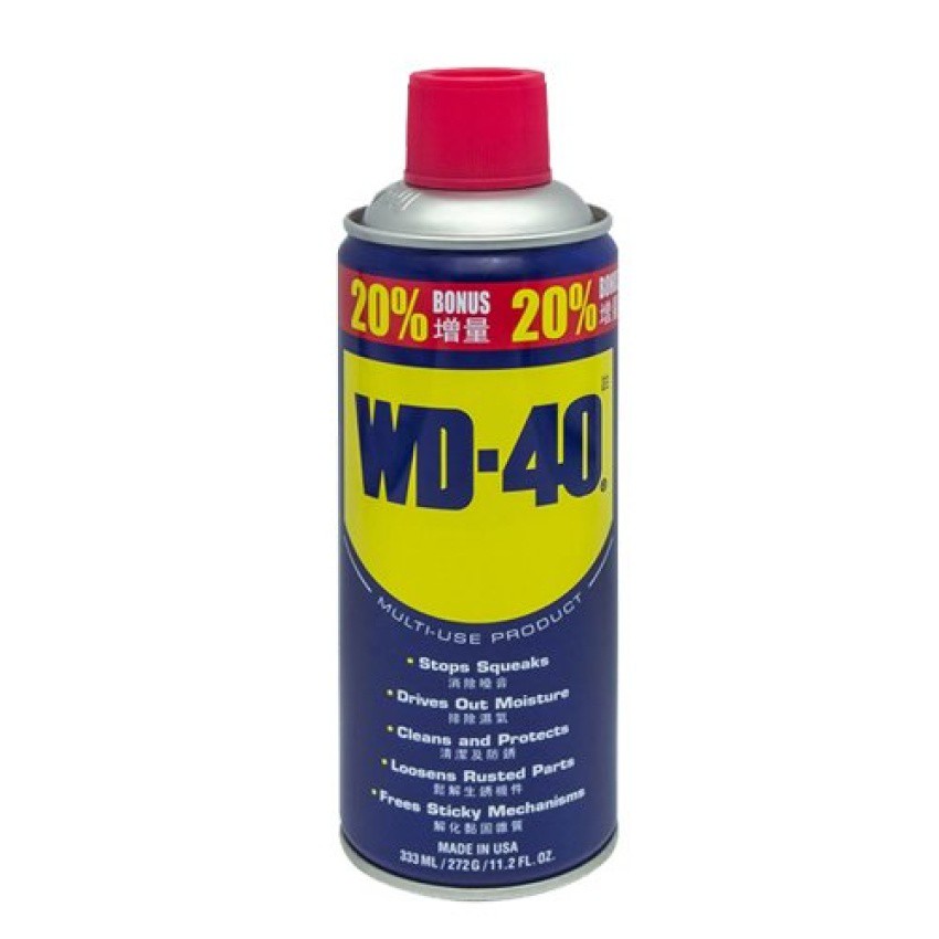 WD-40 สเปรย์อเนกประสงค์ น้ำมันครอบจักรวาล ขนาดบรรจุ 333mlรุ่นแถมน้ำยา20%