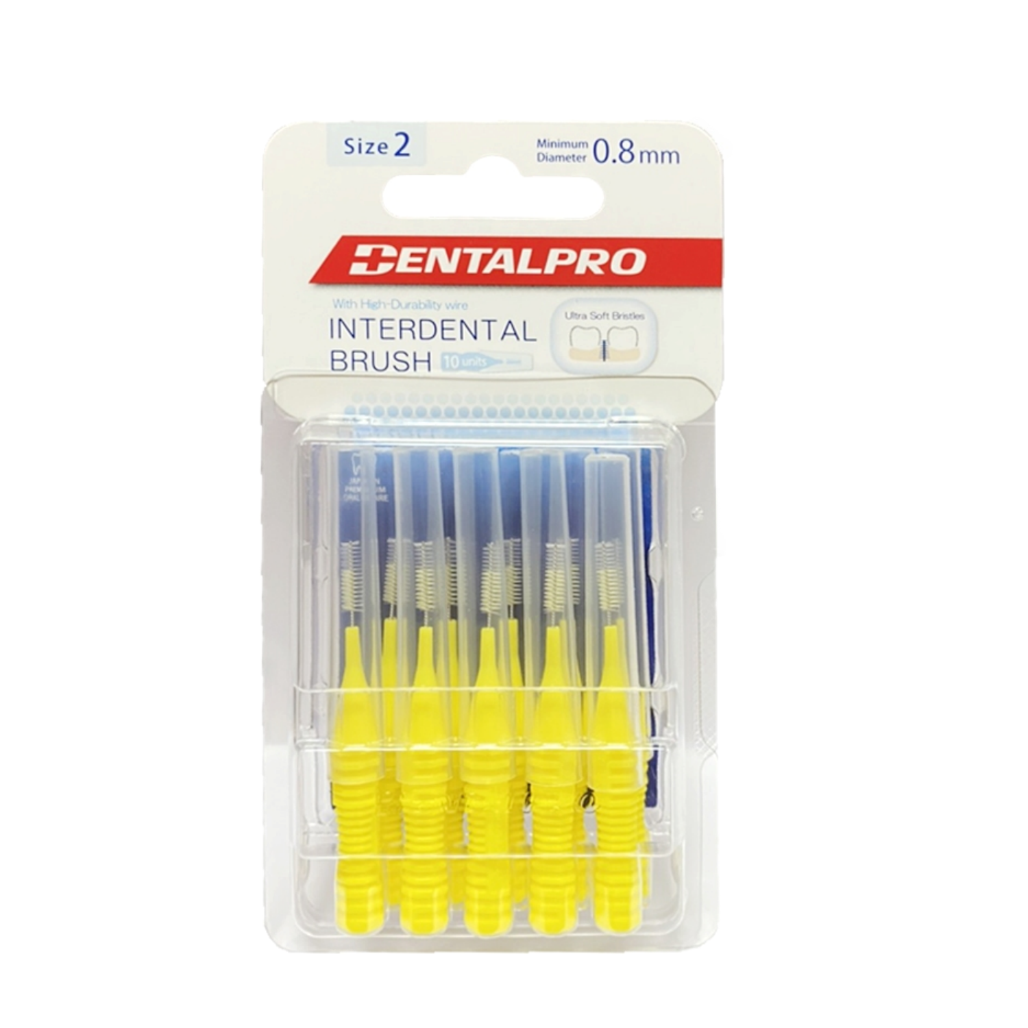 Dentalpro interdental brush 10P size 2 0.8mm.