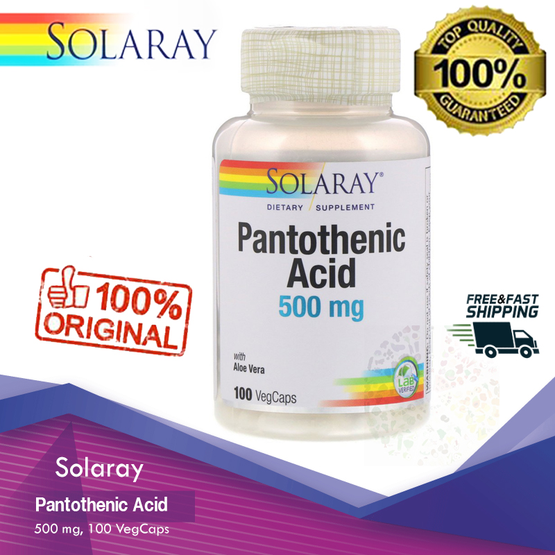 Solaray, Pantothenic Acid, 500 mg, 100 VegCaps