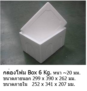 กล่องโฟม Box 6 Kg.